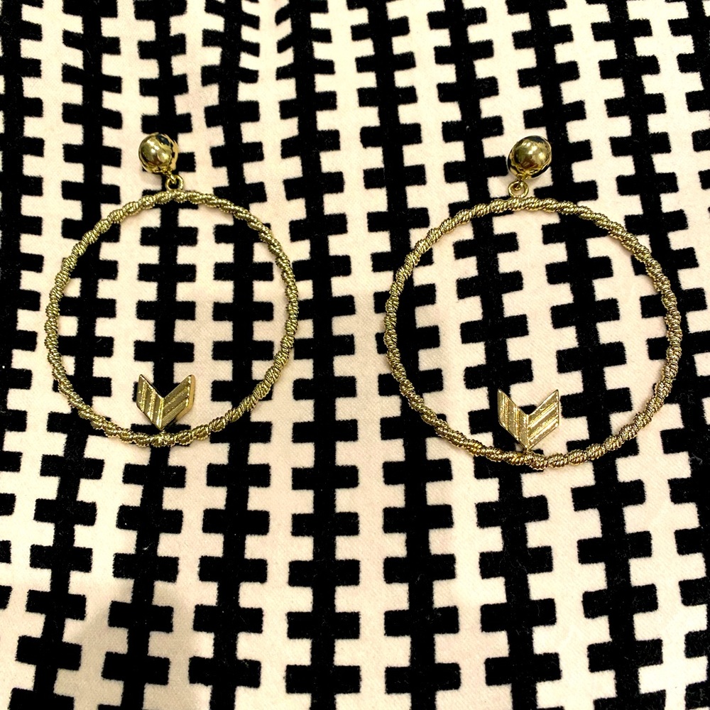 Melody Ehsani Braided Rope Chain Gold Hoops in GREAT condition!!